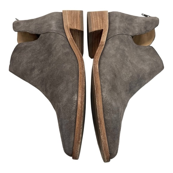 Vaneli Frappe Gray Metallic Suede Point Toe Casual Ankle Boots Women’s 8.5 - Picture 9 of 13